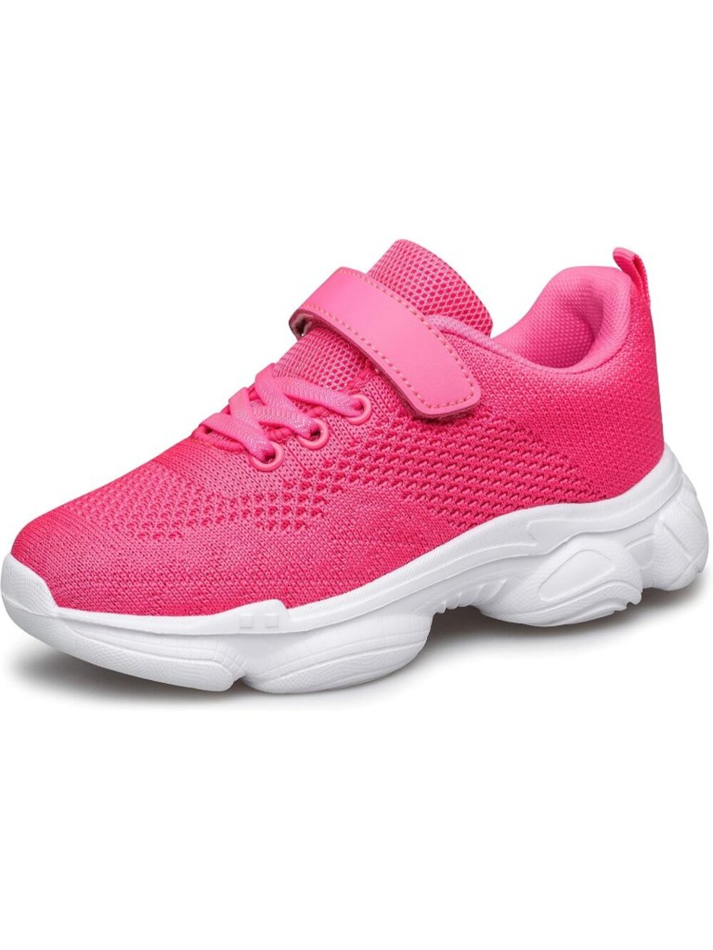 Kids Pink Mesh Shoes Toddler Boys Girls Running Sports Strap Breathable Sneakers